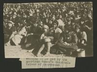 Waiting to be fed by the American Women's Hospitals, Island of Macronissi (photograph), circa 1922<blockquote class="juicy-quote">Photo taken at the refugee camps on the island of Macronissi, Greece after the evacuation of Smyrna (Izmir), Turkey.</blockquote><div class="view-evidence"><a href="https://doctorordoctress.org/islandora/object/islandora:1492/story/islandora:1499" class="btn btn-primary custom-colorbox-load"><span class="glyphicon glyphicon-search"></span> Evidence</a></div>