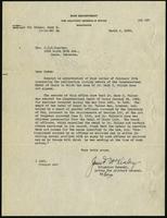 Letter to Mrs. C.W.M. Poynter from Brigadier General James F. McKinley (correspondence),  March 2, 1933<blockquote class="juicy-quote">"Dr. Walker’s name was stricken permanently from the Medal of Honor list."</blockquote><div class="view-evidence"><a href="https://doctorordoctress.org/islandora/object/islandora:1494/story/islandora:1527" class="btn btn-primary custom-colorbox-load"><span class="glyphicon glyphicon-search"></span> Evidence</a></div>